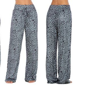 Animal Tie Dye & Plaid Print Lounge Pants Flare